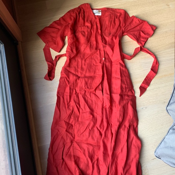 Sugar candy mountain 100% linen dress size M/L - Picture 2 of 3